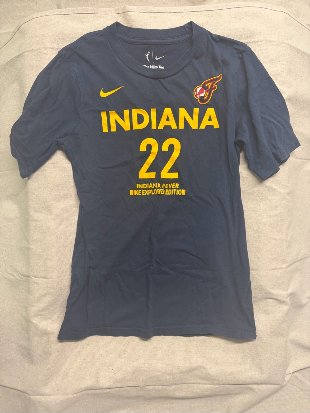 Nike Kids Navy and Yellow Indiana Fever Number 22 Tee